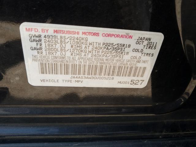 Photo 9 VIN: JA4AS3AW3CU005218 - MITSUBISHI OUTLANDER 