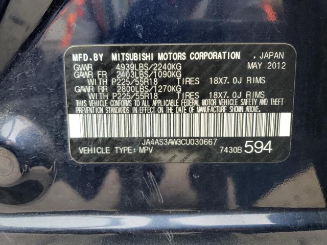 Photo 12 VIN: JA4AS3AW3CU030667 - MITSUBISHI OUTLANDER 