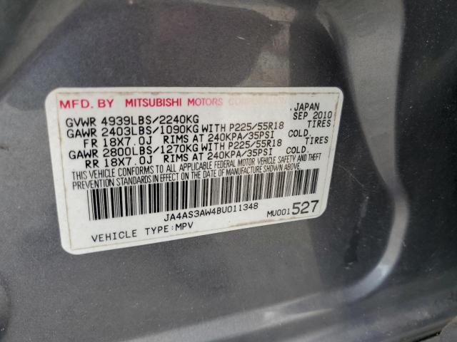 Photo 12 VIN: JA4AS3AW4BU011348 - MITSUBISHI OUTLANDER 