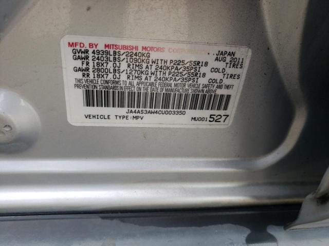 Photo 11 VIN: JA4AS3AW4CU003350 - MITSUBISHI OUTLANDER 