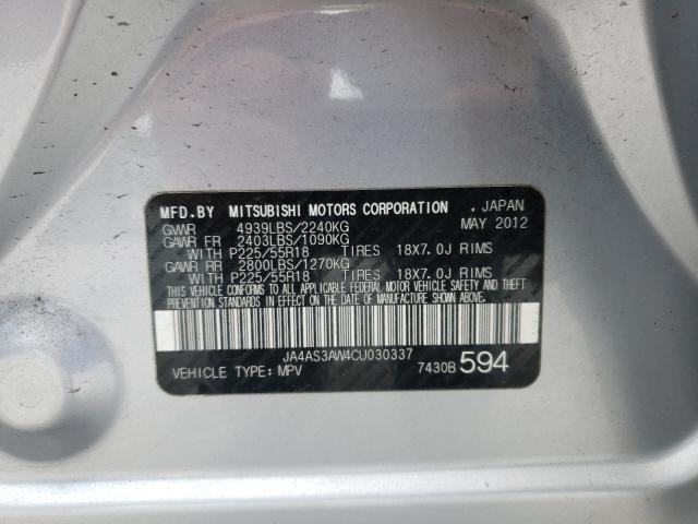 Photo 9 VIN: JA4AS3AW4CU030337 - MITSUBISHI OUTLANDER 