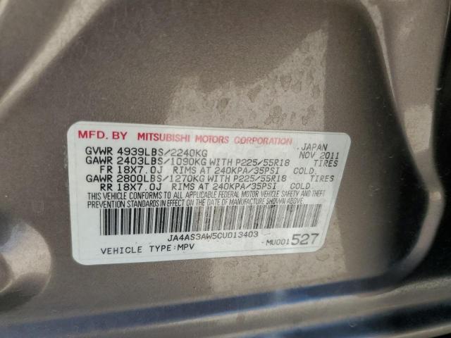 Photo 12 VIN: JA4AS3AW5CU013403 - MITSUBISHI OUTLANDER 