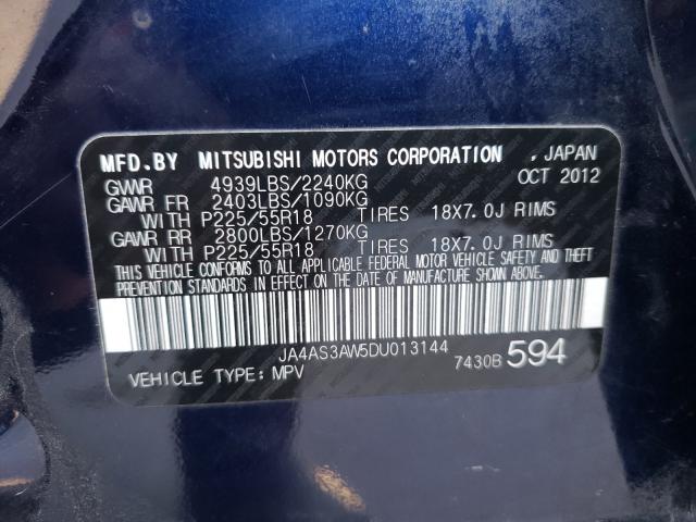 Photo 9 VIN: JA4AS3AW5DU013144 - MITSUBISHI OUTLANDER 