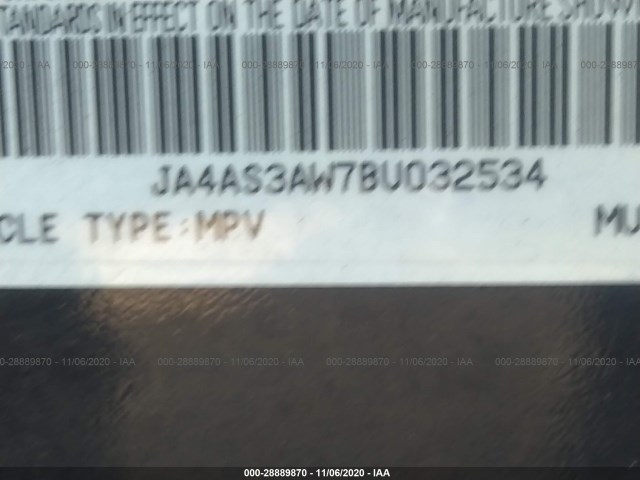 Photo 8 VIN: JA4AS3AW7BU032534 - MITSUBISHI OUTLANDER 