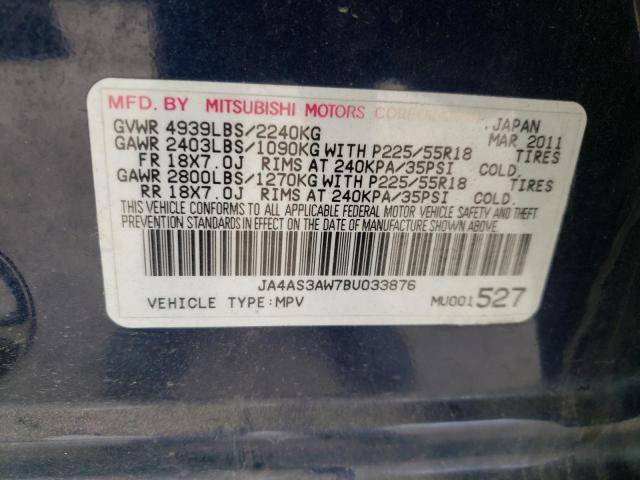 Photo 12 VIN: JA4AS3AW7BU033876 - MITSUBISHI OUTLANDER 