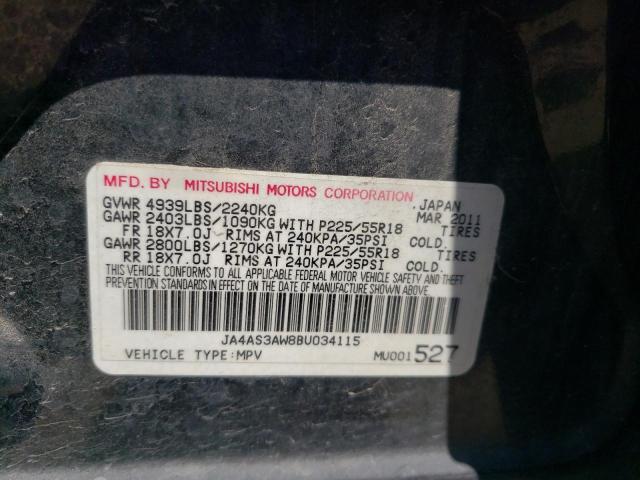 Photo 12 VIN: JA4AS3AW8BU034115 - MITSUBISHI OUTLANDER 