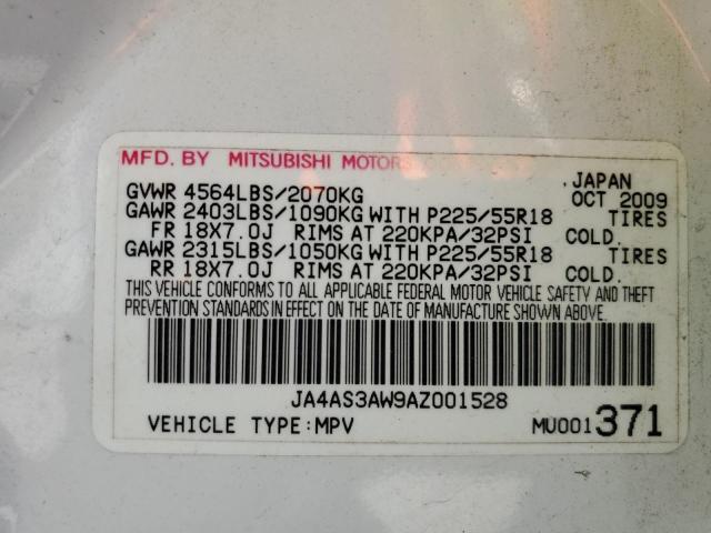 Photo 11 VIN: JA4AS3AW9AZ001528 - MITSUBISHI OUTLANDER 