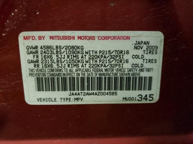 Photo 9 VIN: JA4AT2AW4AZ004585 - MITSUBISHI OUTLANDER 