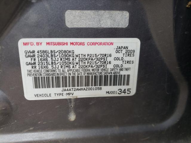 Photo 9 VIN: JA4AT2AWXAZ001058 - MITSUBISHI OUTLANDER 