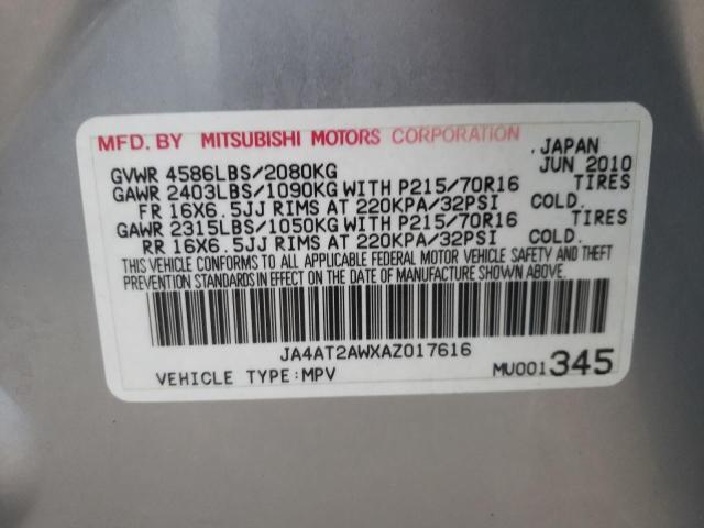 Photo 9 VIN: JA4AT2AWXAZ017616 - MITSUBISHI OUTLANDER 