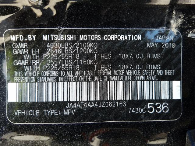 Photo 9 VIN: JA4AT4AA4JZ062163 - MITSUBISHI ECLIPSE CR 