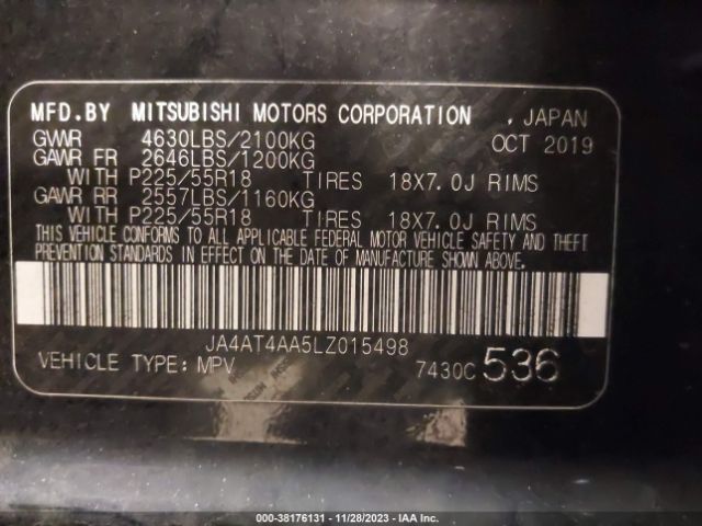 Photo 8 VIN: JA4AT4AA5LZ015498 - MITSUBISHI ECLIPSE CROSS 