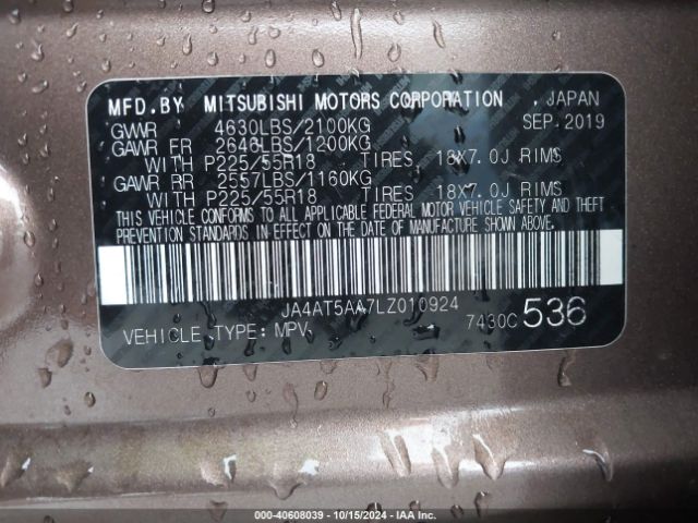 Photo 8 VIN: JA4AT5AA7LZ010924 - MITSUBISHI ECLIPSE CROSS 