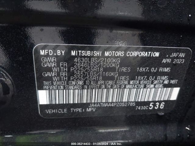 Photo 8 VIN: JA4ATWAA4PZ052785 - MITSUBISHI ECLIPSE CROSS 