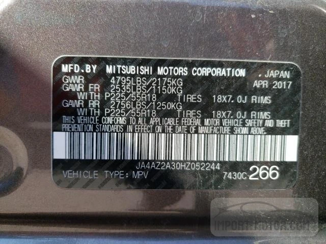 Photo 13 VIN: JA4AZ2A30HZ052244 - MITSUBISHI OUTLANDER 