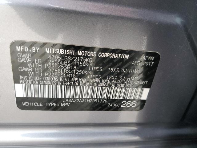 Photo 12 VIN: JA4AZ2A31HZ051720 - MITSUBISHI OUTLANDER 