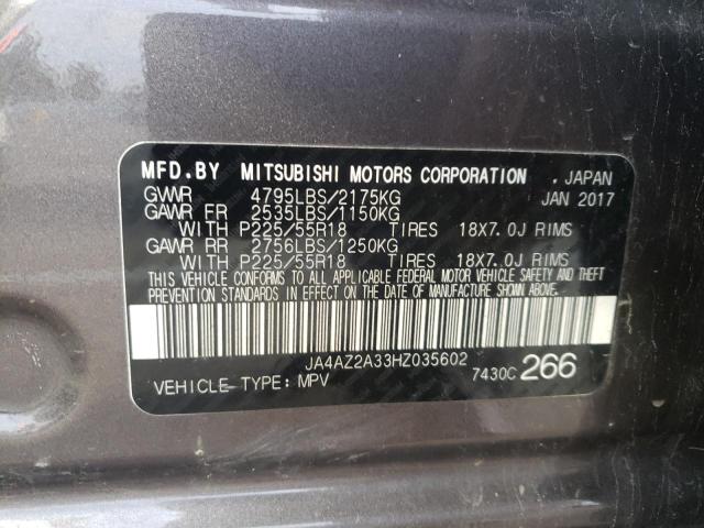 Photo 9 VIN: JA4AZ2A33HZ035602 - MITSUBISHI OUTLANDER 