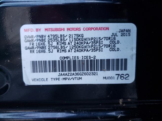 Photo 9 VIN: JA4AZ2A36GZ602321 - MITSUBISHI OUTLANDER 