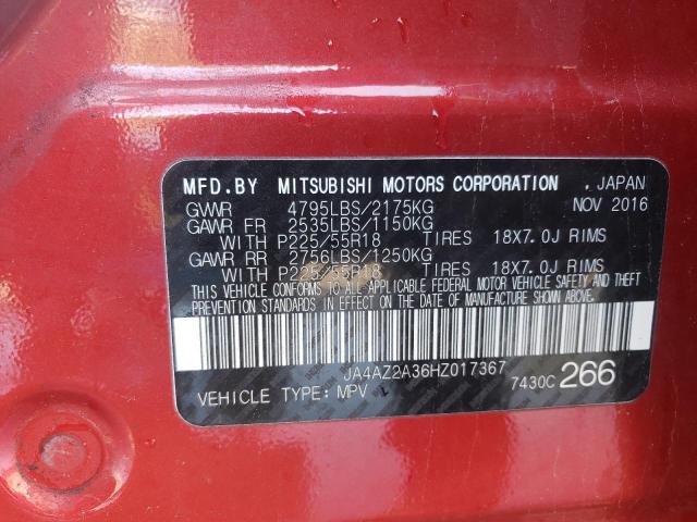 Photo 9 VIN: JA4AZ2A36HZ017367 - MITSUBISHI OUTLANDER 