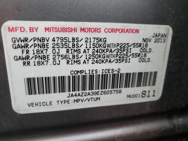 Photo 9 VIN: JA4AZ2A39EZ605758 - MITSUBISHI OUTLANDER 