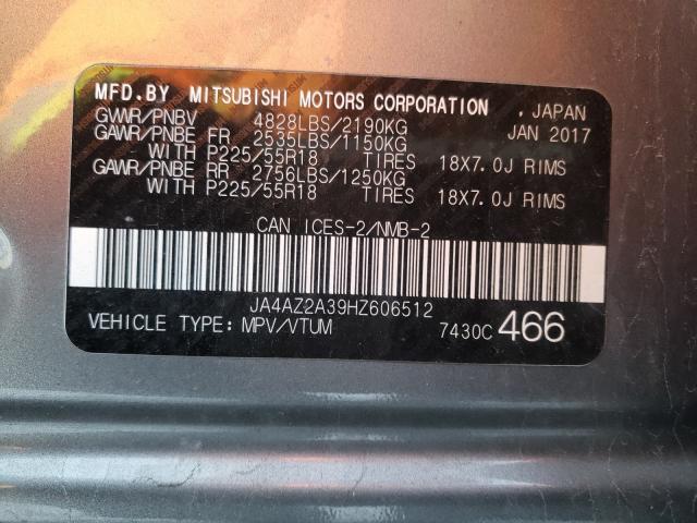 Photo 9 VIN: JA4AZ2A39HZ606512 - MITSUBISHI OUTLANDER 