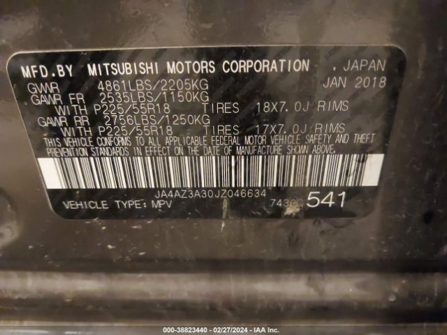 Photo 8 VIN: JA4AZ3A30JZ046634 - MITSUBISHI OUTLANDER 