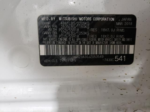 Photo 9 VIN: JA4AZ3A30JZ053549 - MITSUBISHI OUTLANDER 