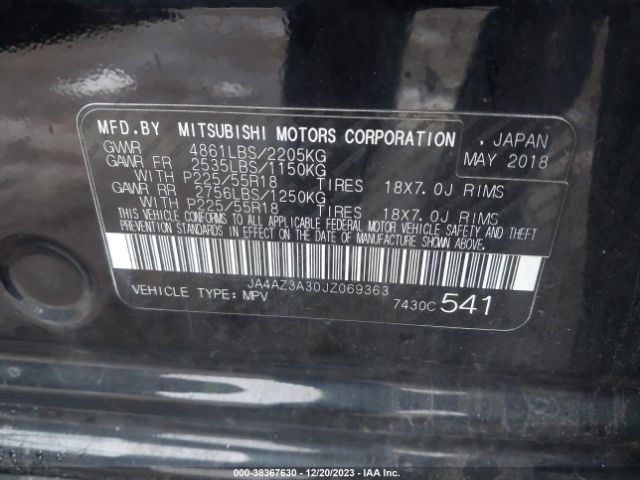 Photo 8 VIN: JA4AZ3A30JZ069363 - MITSUBISHI OUTLANDER 