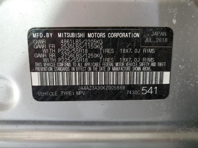 Photo 12 VIN: JA4AZ3A30KZ005888 - MITSUBISHI OUTLANDER 