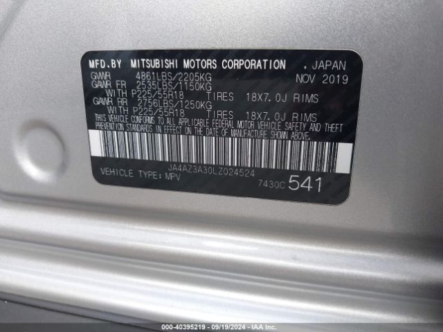 Photo 8 VIN: JA4AZ3A30LZ024524 - MITSUBISHI OUTLANDER 