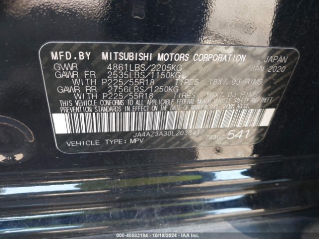 Photo 8 VIN: JA4AZ3A30LZ033417 - MITSUBISHI OUTLANDER 