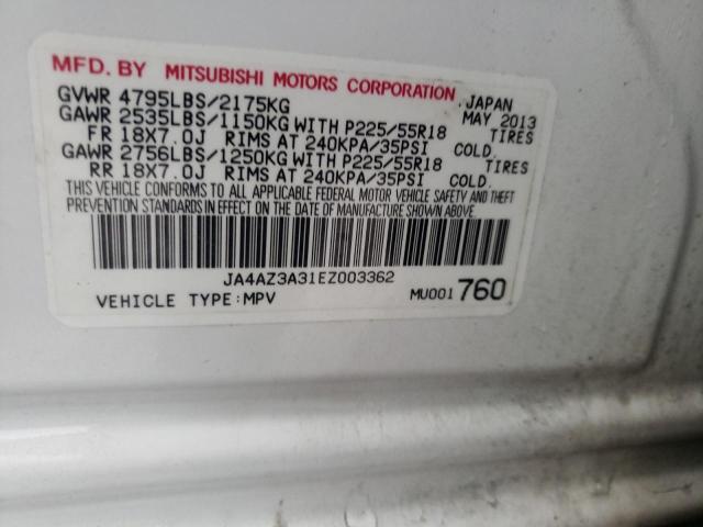 Photo 9 VIN: JA4AZ3A31EZ003362 - MITSUBISHI OUTLANDER 