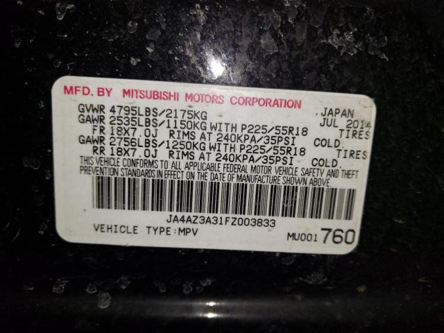 Photo 12 VIN: JA4AZ3A31FZ003833 - MITSUBISHI OUTLANDER 