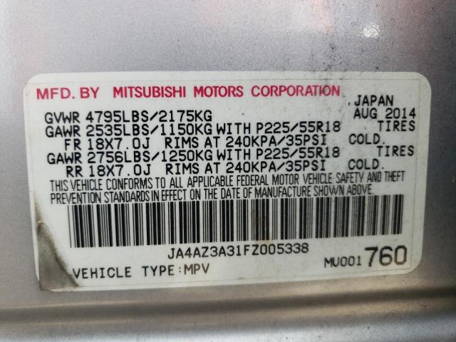 Photo 11 VIN: JA4AZ3A31FZ005338 - MITSUBISHI OUTLANDER 