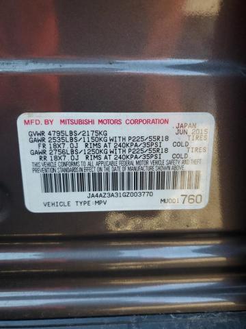 Photo 12 VIN: JA4AZ3A31GZ003770 - MITSUBISHI OUTLANDER 