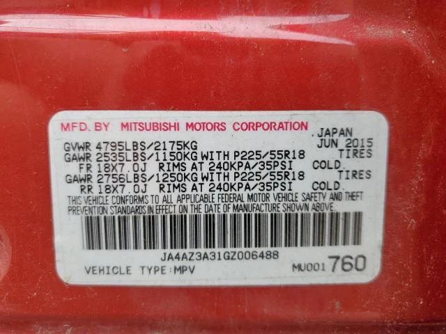 Photo 13 VIN: JA4AZ3A31GZ006488 - MITSUBISHI OUTLANDER 