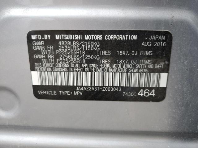 Photo 12 VIN: JA4AZ3A31HZ003043 - MITSUBISHI OUTLANDER 