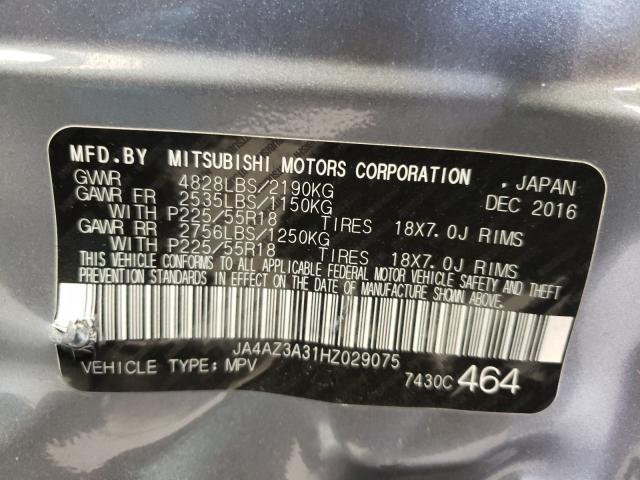 Photo 9 VIN: JA4AZ3A31HZ029075 - MITSUBISHI OUTLANDER 