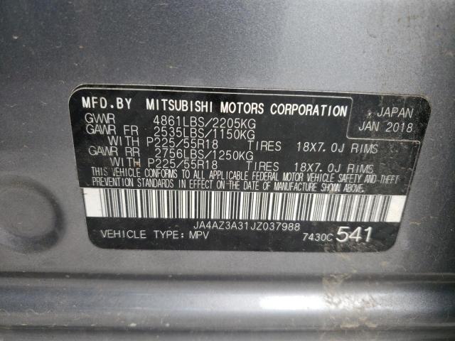 Photo 9 VIN: JA4AZ3A31JZ037988 - MITSUBISHI OUTLANDER 