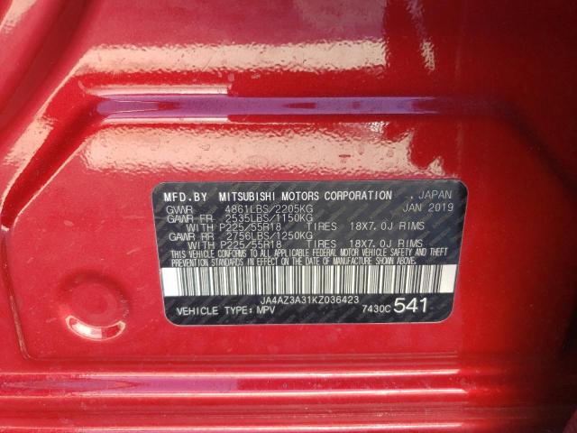 Photo 13 VIN: JA4AZ3A31KZ036423 - MITSUBISHI OUTLANDER 