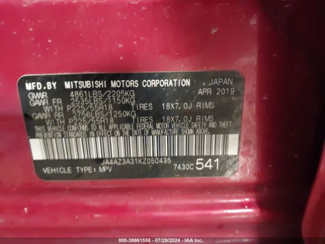 Photo 8 VIN: JA4AZ3A31KZ050435 - MITSUBISHI OUTLANDER 