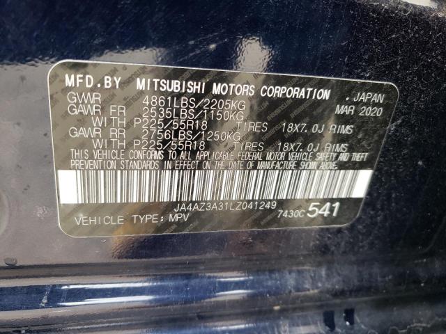 Photo 9 VIN: JA4AZ3A31LZ041249 - MITSUBISHI OUTLANDER 