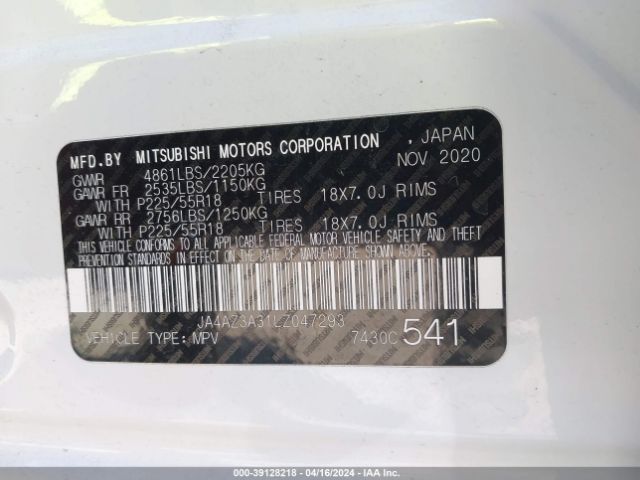 Photo 8 VIN: JA4AZ3A31LZ047293 - MITSUBISHI OUTLANDER 