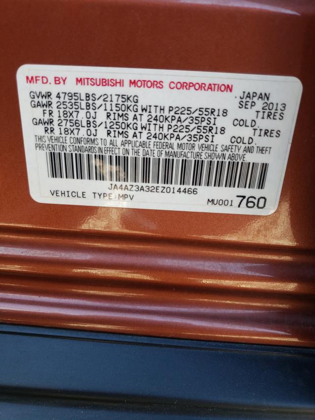 Photo 9 VIN: JA4AZ3A32EZ014466 - MITSUBISHI OUTLANDER 