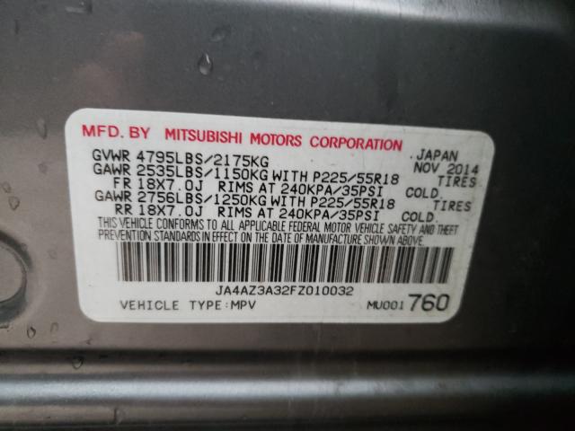 Photo 9 VIN: JA4AZ3A32FZ010032 - MITSUBISHI OUTLANDER 