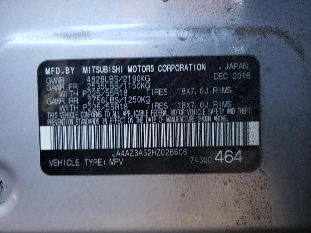 Photo 9 VIN: JA4AZ3A32HZ026606 - MITSUBISHI OUTLANDER 