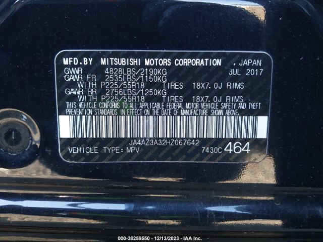 Photo 8 VIN: JA4AZ3A32HZ067642 - MITSUBISHI OUTLANDER 