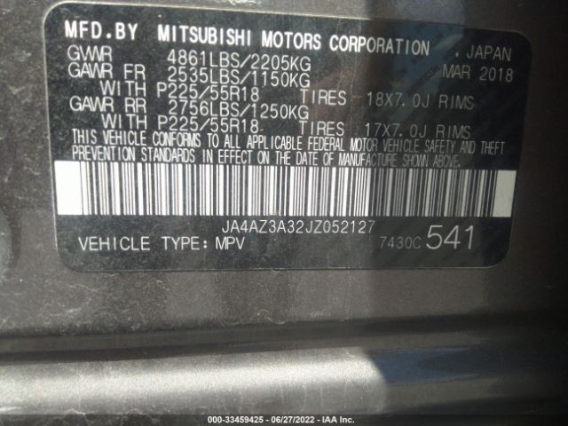 Photo 8 VIN: JA4AZ3A32JZ052127 - MITSUBISHI OUTLANDER 