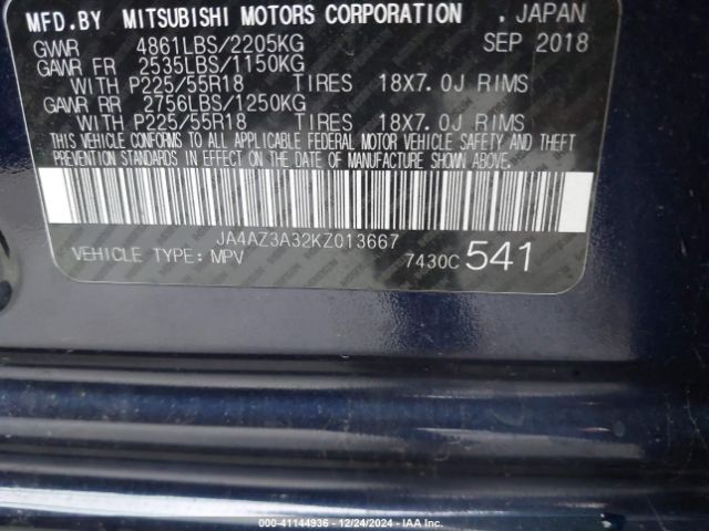 Photo 8 VIN: JA4AZ3A32KZ013667 - MITSUBISHI OUTLANDER 