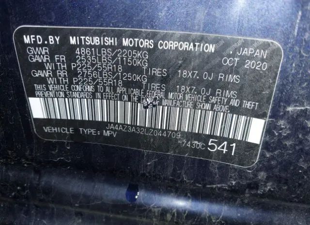 Photo 8 VIN: JA4AZ3A32LZ044709 - MITSUBISHI OUTLANDER 